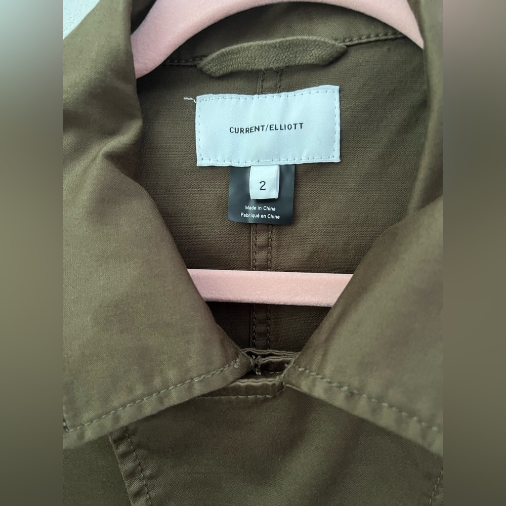 Current/Elliott The Updated Infantry Jacket In Army Green Size 2 New - Picture 4 of 13